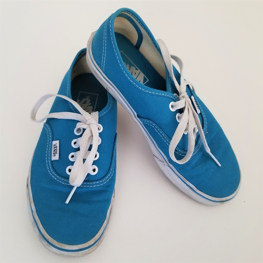 SOLD Blue Vans Shoes - Picture 1 of 7